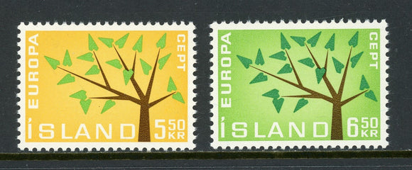 Iceland Scott #348-349 MNH Europa 1962 $$