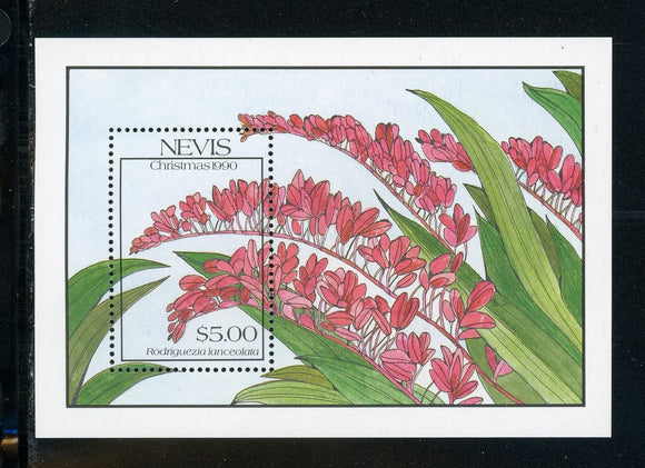 Nevis Scott #634 MNH S/S Flora/Flowers Orchids CV$7+