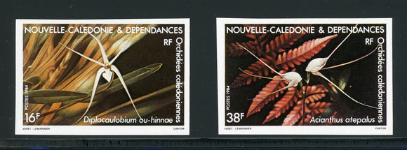 New Caledonia Scott #502-503 IMPERF MNH Flora/Flowers Orchids $$