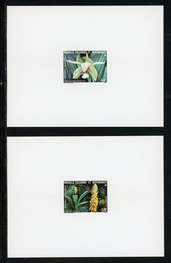 New Caledonia Scott #543-544 Epreuve de Luxe Flora/Flowers Orchids $$