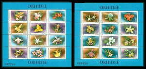 Romania Scott #3535-3536 MNH SHEETS Flora/Flowers Orchids CV$8+
