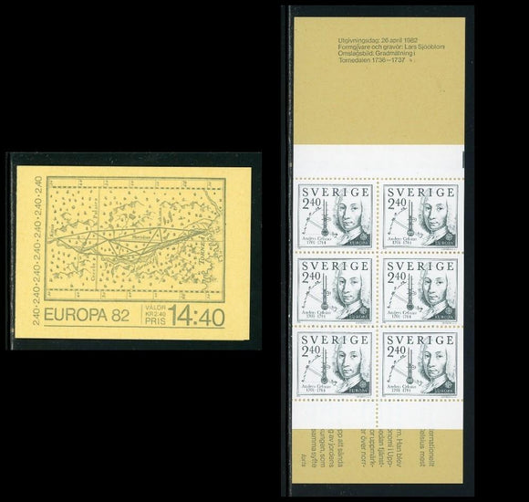 Sweden Scott #1402a MNH BOOKLET Europa 1982 CV$10+ TH-1