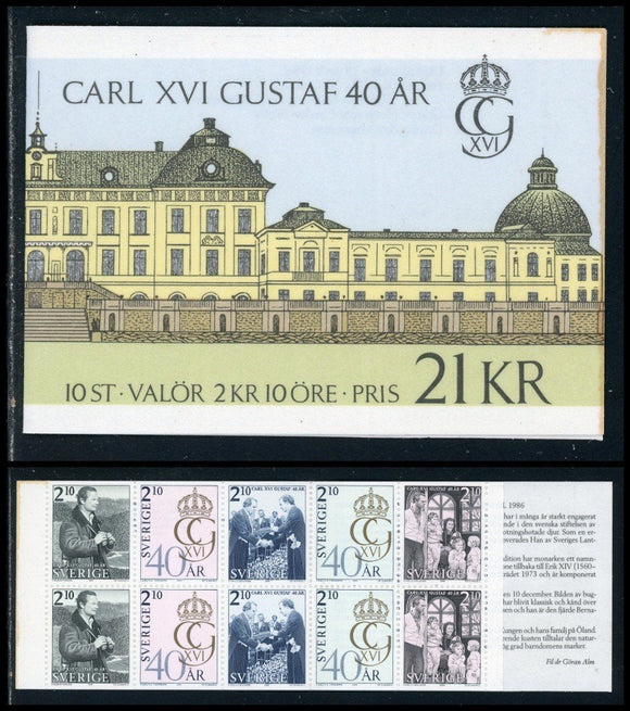 Sweden Scott #1600a MNH BOOKLET King Carl XVI Gustaf Birthday CV$16+ TH-1