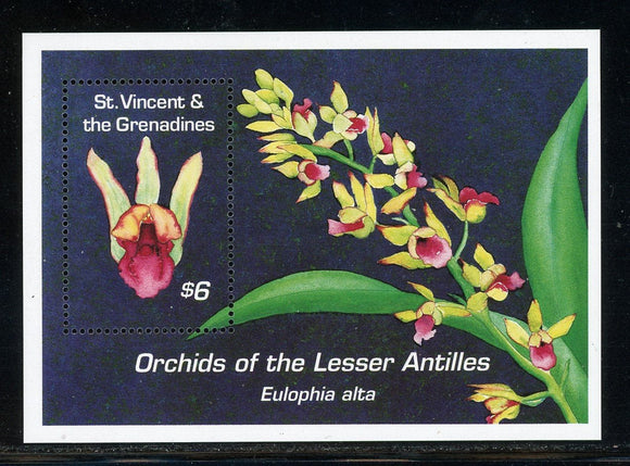 St. Vincent Scott #2044 MNH S/S Orchid Flowers FLORA $$