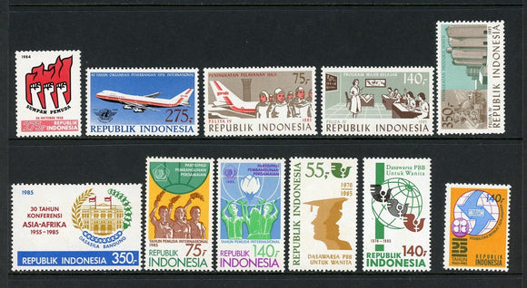Indonesia Scott #1246//1281 MNH Assortment of 1980's Issues $$