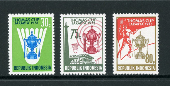 Indonesia Scott #837-839 MNH Thomas Cup Badminton SPORTS CV$4+