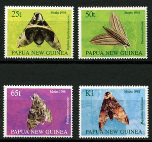 Papua New Guinea Scott #940-943 MNH Moths Insects FAUNA CV$4+