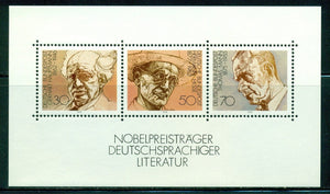 Germany Scott #1267 MNH S/S Nobel Laureates German Literature CV$2+
