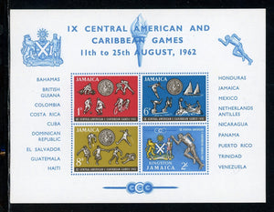 Jamaica note after Scott #200 MH S/S 9th Caribbean and CA Games CV$14+ os-1