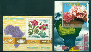 Equatorial Guinea Michel BL #244-245 MNH Flowers FLORA $$