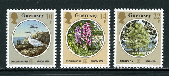 Guernsey Scott #331-333 MNH Europa 1986 Nature $$