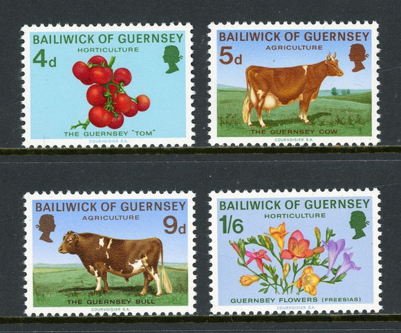 Guernsey Scott #33-36 MNH Guernsey Agriculture FAUNA CV$6+