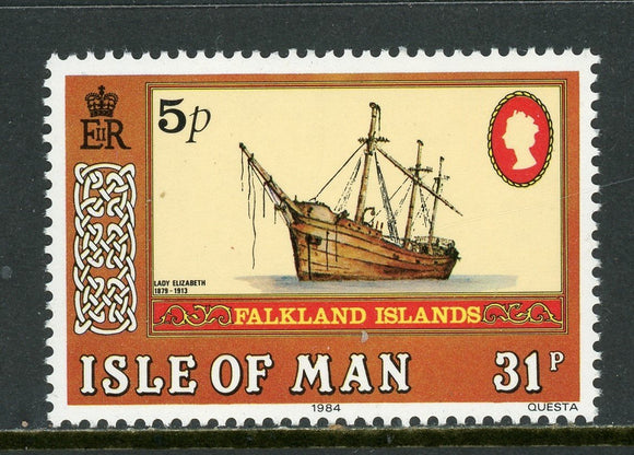 Isle of Man Scott #259a MNH Links with the Falkland Islands 5p $$