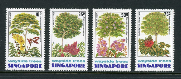 Singapore Scott #243-246 MNH Wayside Trees FLORA CV$8+