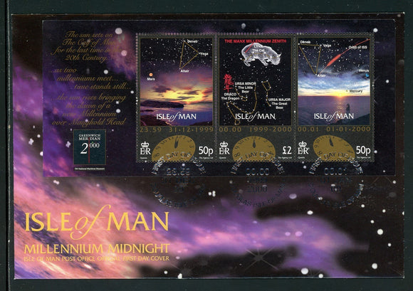 Isle of Man Scott #850 FIRST DAY COVER S/S Millennium Constellations $$