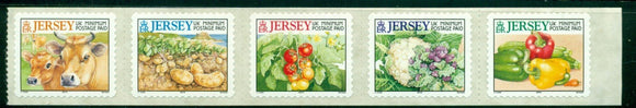 Jersey Scott #981 SA STRIP of 5 Agricultural Products INSCR 2001 CV$20+