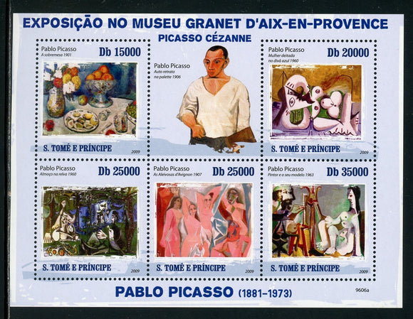 St. Thomas & Prince Scott #2189 MNH SHEET of 5 Paintings by Picasso $$ TH-1