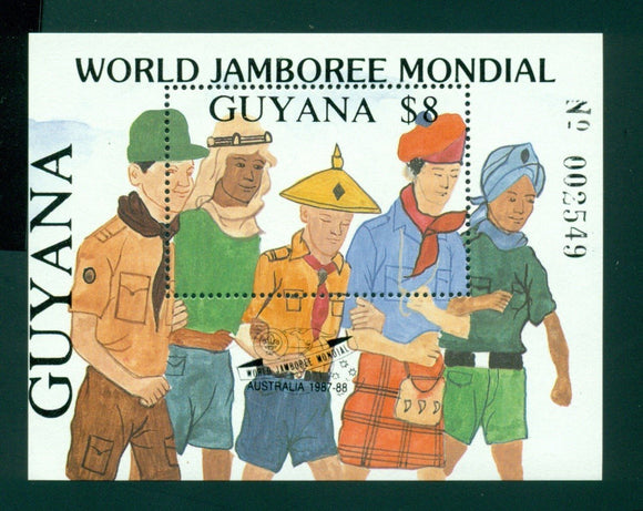 Guyana Scott #2013 MNH S/S World Scouting Jamboree CV$15+