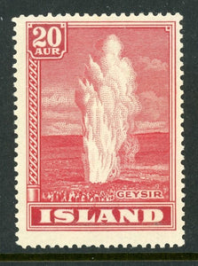 Iceland Scott #204 MLH Geyser 20a Rose Red CV$24+
