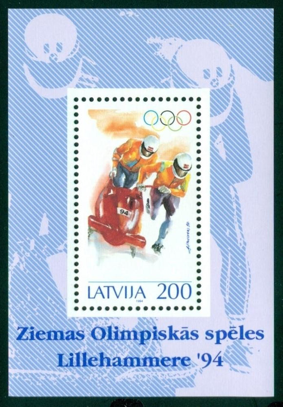Latvia Scott #360 MNH S/S OLYMPICS 1994 Lillehammer CV$8+