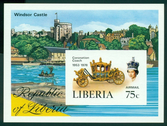 Liberia Scott #C221 IMPERF MNH S/S Queen Elizabeth II Coronation 25th ANN CV$14+