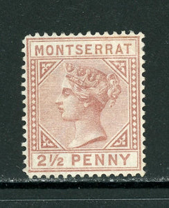 Montserrat Scott #3 MNG 2½ p red brown (1880) WMK 1 CV$300+