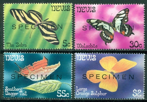 Nevis Scott #142-145 MNH SPECIMEN Butterflies FAUNA $$