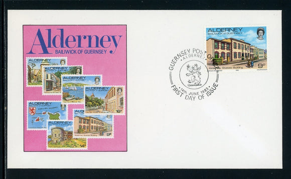 Alderney Scott #3 FIRST DAY COVER 9p States Building $$