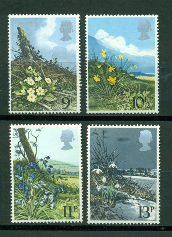 Great Britain Scott #855-858 MNH British Wild Flowers FLORA $$ ISH-1