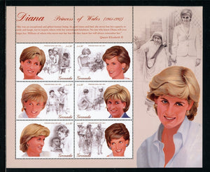 Grenada Scott #2723 MNH SHEET of 6 Princess Diana CV$7+ ISH-1