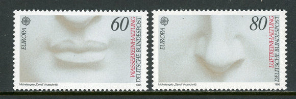 Germany Scott #1457-1458 MNH Europa 1986 Michelangelo's David $$ ISH-1
