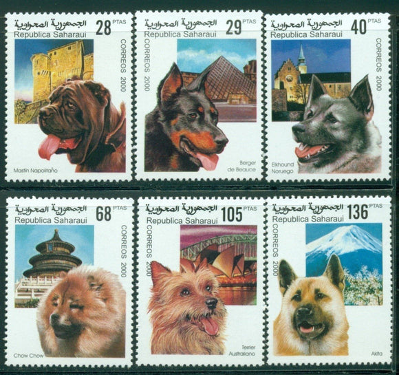 Sahara R. A. S. D. OS #13 MNH Dogs FAUNA $$