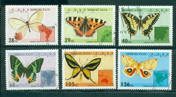 Sahara R. A. S. D. OS #27 Used Butterflies Insects FAUNA $$