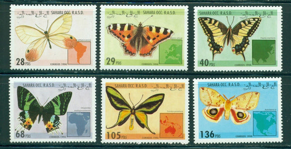 Sahara R. A. S. D. OS #5 MNH Butterflies Insects FAUNA $$