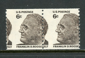 United States Scott #1305 MNH PAIR Franklin D. Roosevelt FDR MIS-PERFED $$ os1