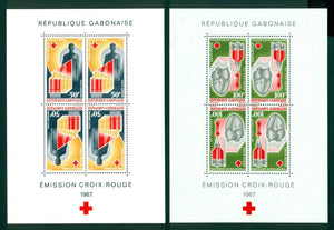 Gabon Scott #C54a//C55a MNH S/S Red Cross 1967 CV$20+
