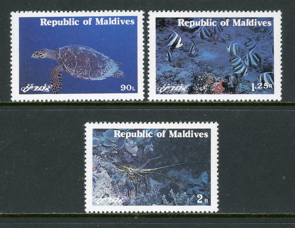 Maldive Islands Scott #897-899 MNH Coral Reef FAUNA CV$8+