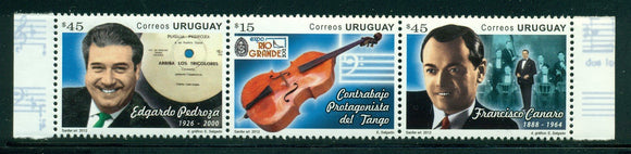 Uruguay Scott #2406 MNH STRIP of 3 Tango Music CV$16+