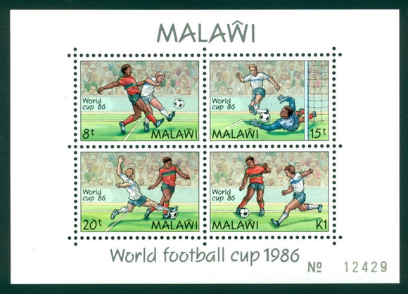 Malawi Scott #485a MNH S/S WORLD CUP 1986 Mexico Soccer Football CV$14+