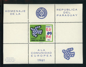 Paraguay Scott #629a MNH S/S Europa 1961 CV$90+