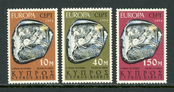 Cyprus Scott #416-418 MNH Europa 1974 ART CV$3+ ISH-1