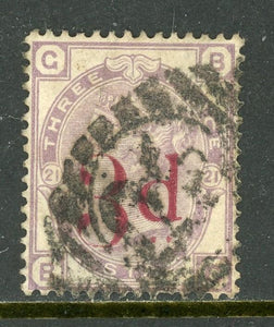 Great Britain Scott #94 USED Queen Victoria 3p SCHG on 30 violet CV$150+ ISH-1