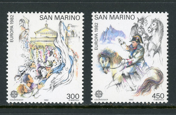San Marino Scott #1019-1020 MNH Europa 1982 CV$5+ ISH-1