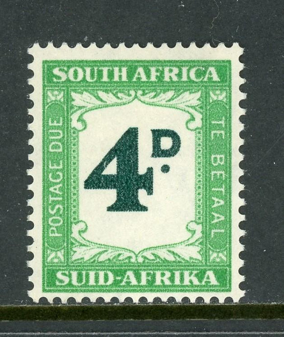 South Africa Scott #J43 MLH 1958 Postage Due 4p CV$14+ ISH-1