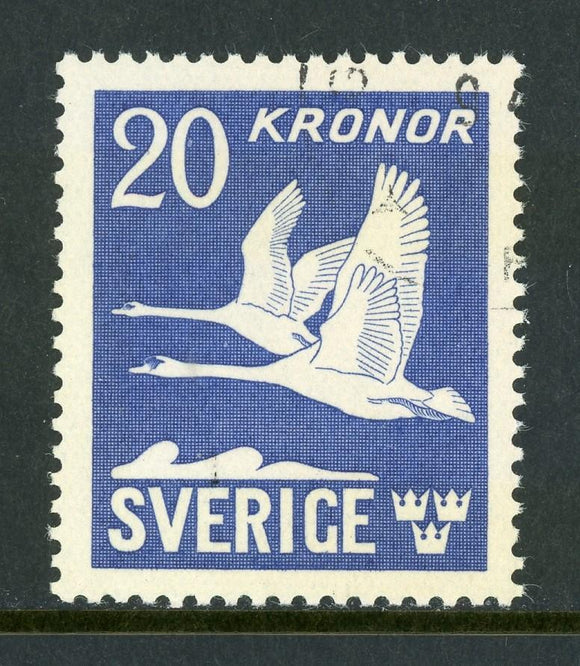 Sweden Scott #C8c USED Flying Swans PERF ON 4 SIDES CV$13+ ISH-5