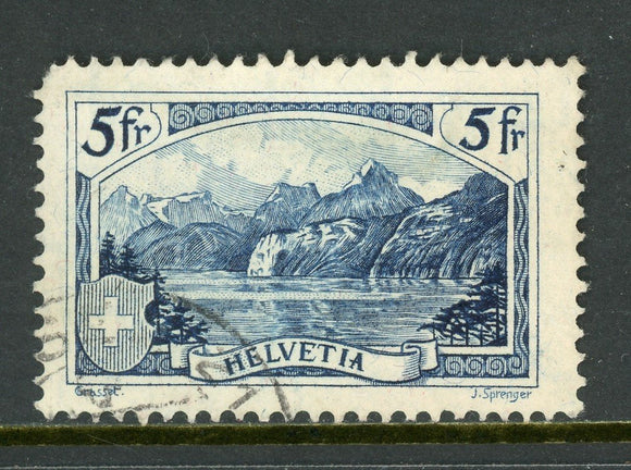 Switzerland Scott #206 USED The Rütli 5fr CV$16+ ISH-1