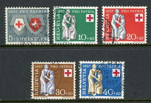 Switzerland Scott #B262-B266 USED Red Cross Emblem "Charity" CV$8+ ISH-1