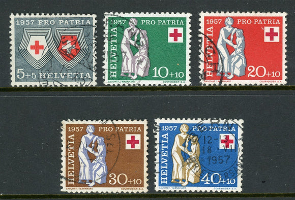 Switzerland Scott #B262-B266 USED Red Cross Emblem 