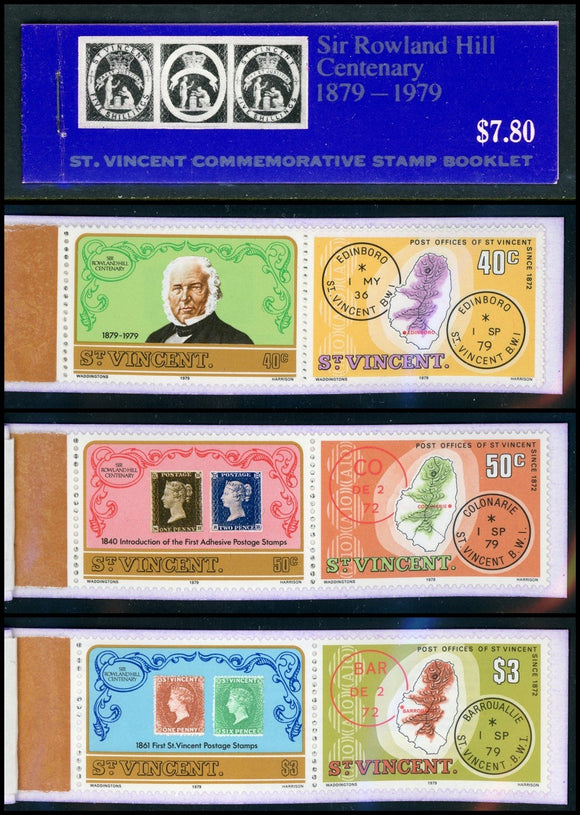 St. Vincent Scott #547a MNH BOOKLET Sir Rowland Hill Centenary $$