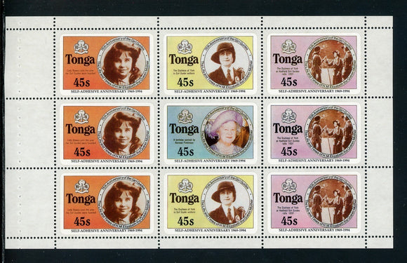 Tonga Scott #608a//611a SA PANE Queen Mother Elizabeth 85th Birthday $$